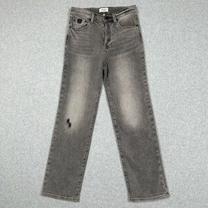 PISTOLA Jeans Womens 27 Washed Grey High Rise Button-Fly Distressed‎ Denim